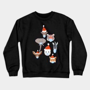 Animals with masks Crewneck Sweatshirt